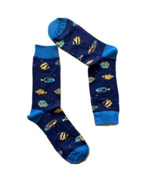 Chaussettes Fantaisie poissons ceinture de Corail
