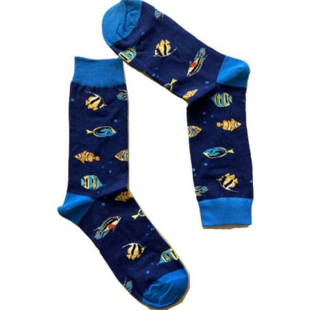 Chaussettes Fantaisie poissons ceinture de Corail