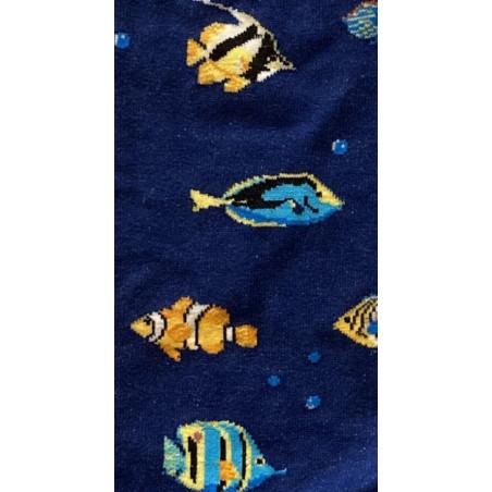 Chaussettes Fantaisie poissons ceinture de Corail