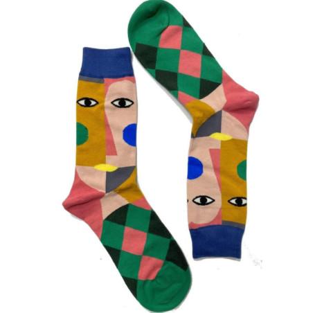 Chaussettes Visage inspiration Picasso