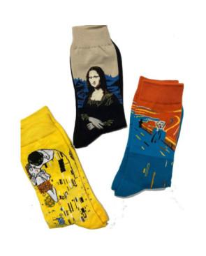 Coffret de 3 paires chaussettes Artistes Illustres Les plus grands tableaux du patrimoine mondial
