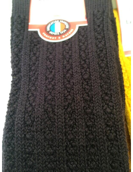 Mi bas laine Torsadée Labonal noir