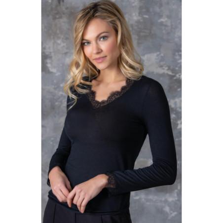 T shirt Moretta Dentelle et Cachemire 5912