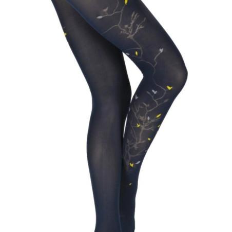 Collant Berthe aux Grands Pieds Arbre Marine fleurs jaune