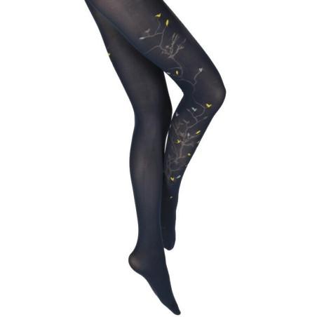 Collant Berthe aux Grands Pieds Arbre Marine fleurs jaune