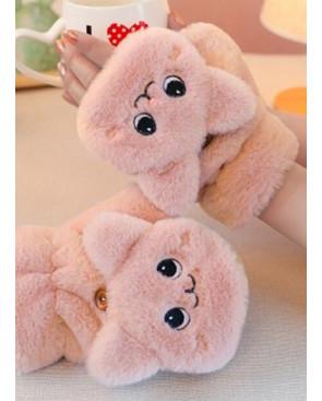  Mitaines-Chatons-Polaires-rabats-pilou-pilou-rose