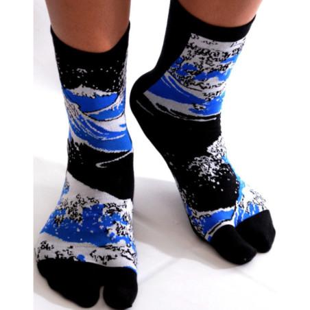 Chaussettes Japonaises Vagues d'Hokusai