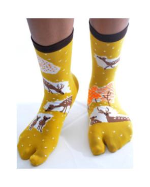 Chaussettes Japonaises coton Biche et Faon