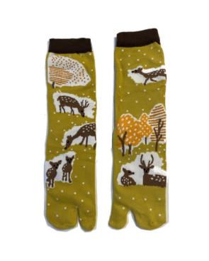  Chaussettes Japonaises coton Biche et Faon