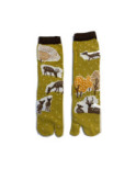 Chaussettes Japonaises coton Biche et Faon