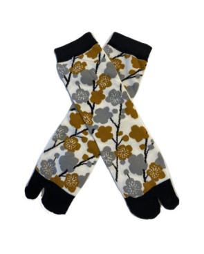 Chaussettes Japonaises coton bouquet feuilles d'hiver