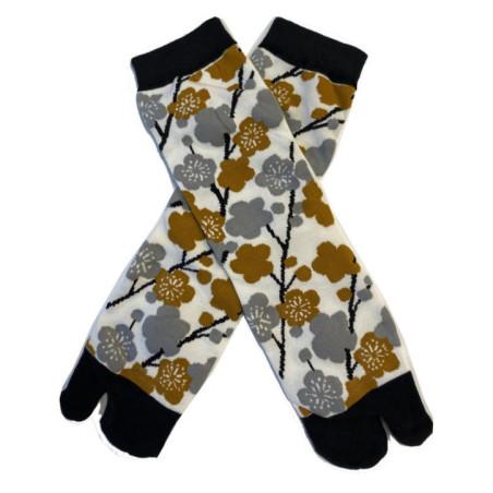 Chaussettes Japonaises coton bouquet feuilles d'hiver