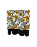 Chaussettes Japonaises coton bouquet feuilles d'hiver
