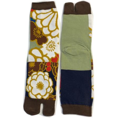 Chaussettes Japonaises coton bouquet Fleurs d'Automne