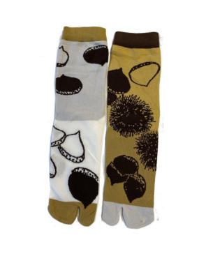 Chaussettes Japonaises  glands et chataignes