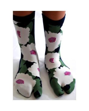 Chaussettes-japonaises-coton-les-petits-caprices-hibiscus-en-fleurs-face