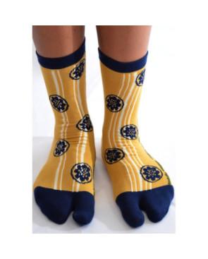 Chaussettes-japonaises-coton-les-petits-caprices-lotus-bleues