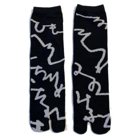 Chaussettes Japonais gribouillis ludiques