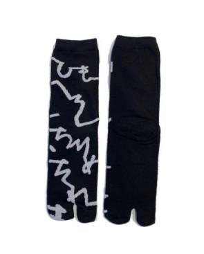Chaussettes Japonais gribouillis ludiques
