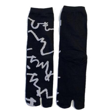 Chaussettes Japonais gribouillis ludiques