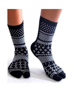 Chaussettes-japonaises-coton-les-petits-caprices-quadrillages-psychédéliques