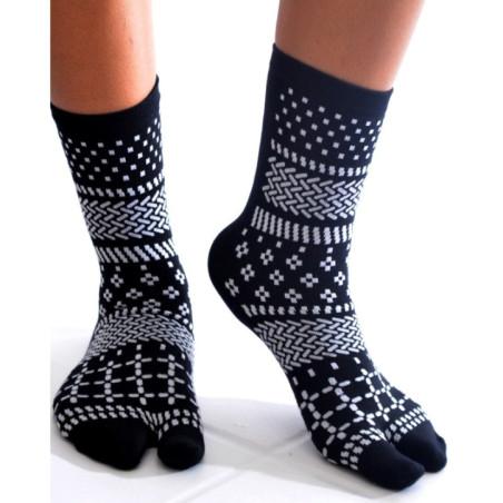 Chaussettes Japonaises Quadrillages psychédéliques