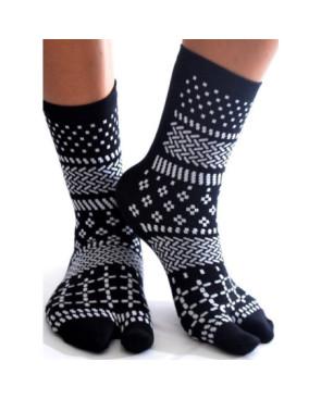 Chaussettes Japonaises Quadrillages psychédéliques