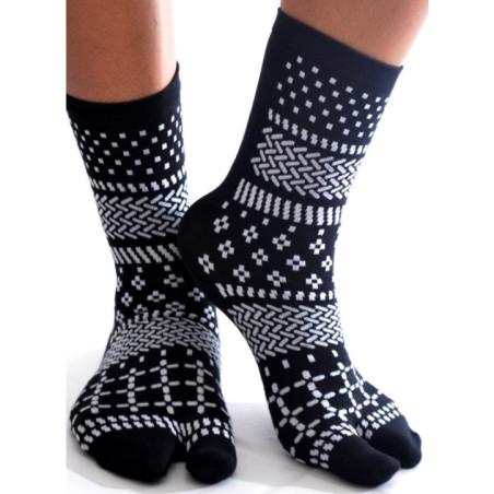 Chaussettes Japonaises Quadrillages psychédéliques