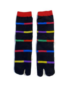 Chaussettes Japonaises à rayures façon Courréges
