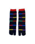 Chaussettes Japonaises à rayures façon Courréges