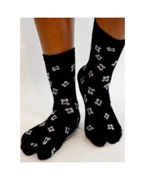 Chaussettes-japonaises-coton-les-petits-caprices-noires-trefles