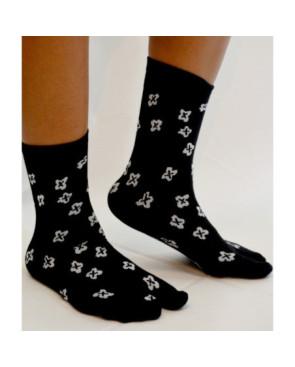 Chaussettes Japonaises Noires Trèfles