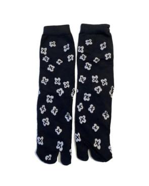  Chaussettes Japonaises Noires Trèfles blancs