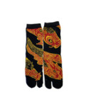 Chaussettes Japonaises noires carpes Koi