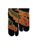 Chaussettes Japonaises noires carpes Koi
