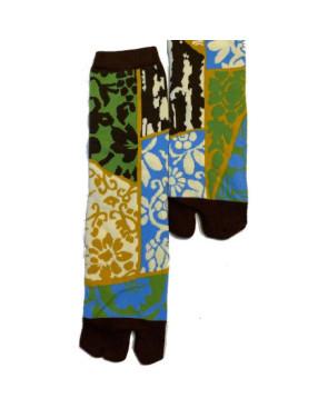 Chaussettes japonaises Patchwork végétal