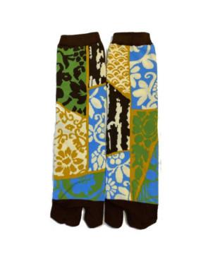 Chaussettes japonaises Patchwork végétal