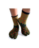 Chaussettes Japonaises chêne et glands rouges