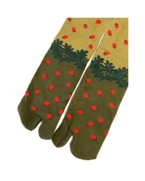  Chaussettes Japonaises chêne et glands rouges