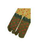 Chaussettes Japonaises chêne et glands rouges