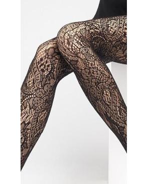Collant Dentelle bouquet baroque Platino