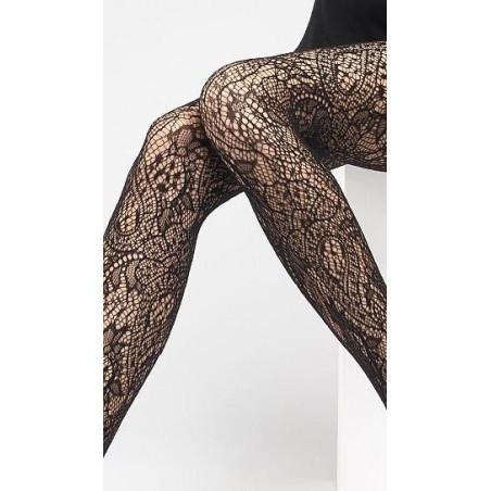 Collant Dentelle bouquet baroque Platino