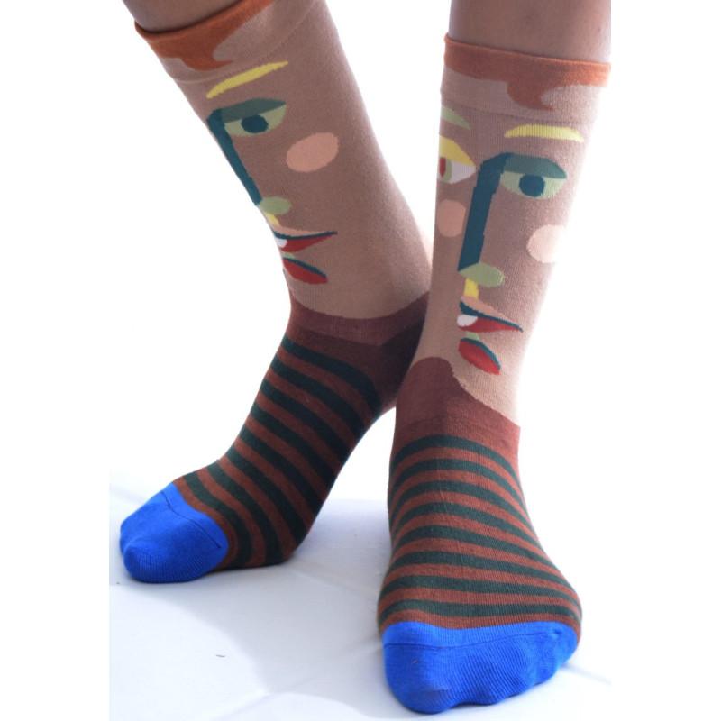 Chaussettes Les Petits Caprices Portrait abstrait