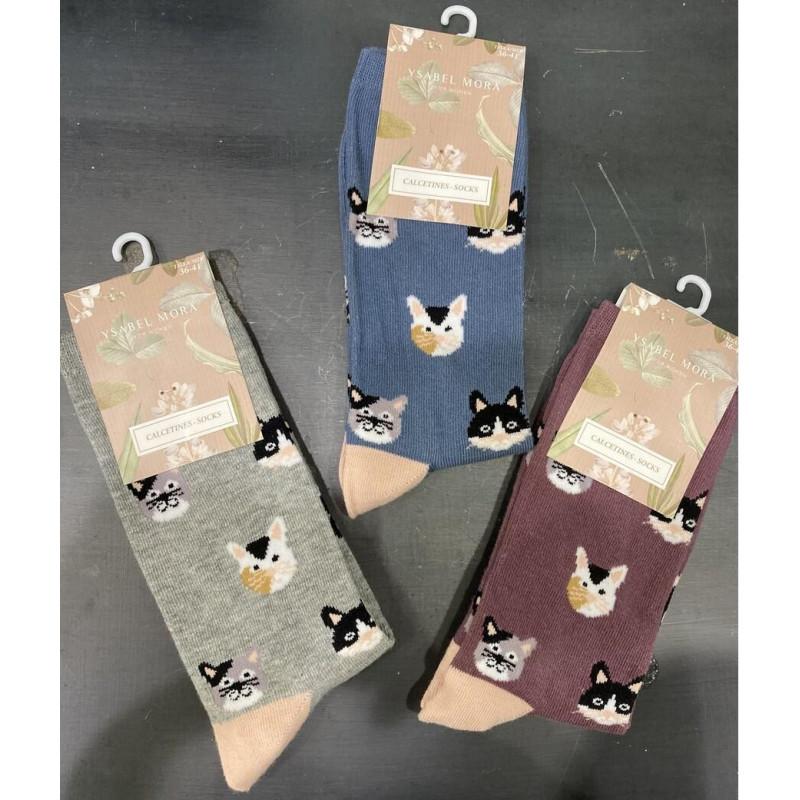Trio de chaussettes Chats  Ysabel Mora