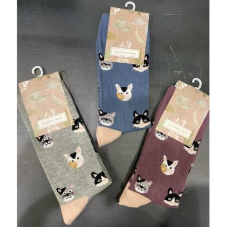 Trio de chaussettes Chats  Ysabel Mora