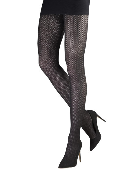 Collant Emilio Cavallini Dentelle Ruche noir