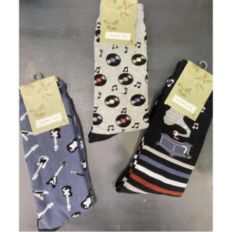 Trio de Chaussettes Retro Musique Ysabel Mora