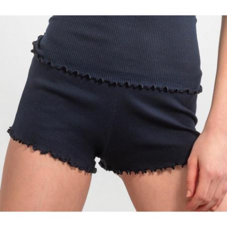 Boxer Coton Pur Fil D'ecosse Femme à fine Cotes Moretta