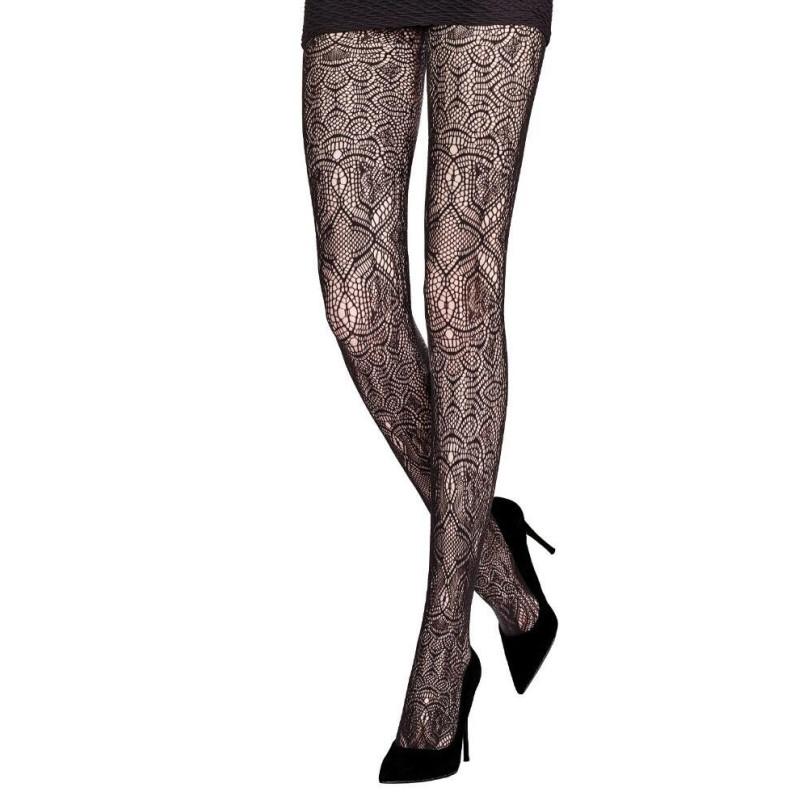 Collant Emilio Cavallini Dentelle Armoirie