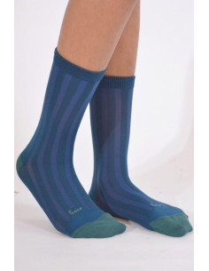 chaussettes-en-soie-Berthe-aux-grands-pieds-bleu-cobalt-BAMCS2 2